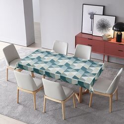 Royalford 1.37 x 20-Meter PVC Printed Table Cloth Polyester Backing, RF10208, Teal