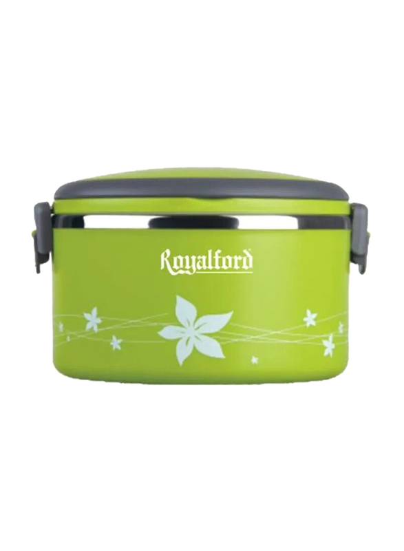 RoyalFord Stainless Steel Lunch Box, 1 Liter, Green