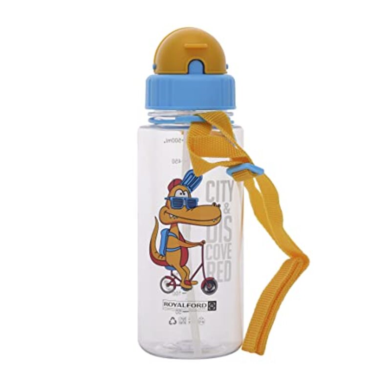 Royalford Plastic BPA Free Feeding Water Bottle, 500ml, Multicolour