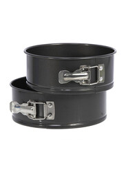 Delcasa 2-Pieces Carbon Steel Round Spring Form Set, RFU9073, Black