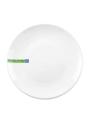 RoyalFord 10-inch Porcelain Magnesia Round Dinner Plate, RF7993, White