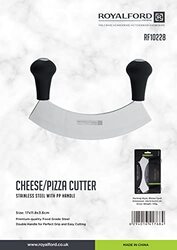 Royalford Stainless Steel Pizza Cutter with PP Handle Super Sharp Blade, Silver/Black