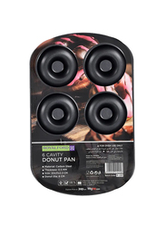RoyalFord 32cm 6-Cavity Donut Pan, Black