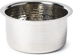 Royalford 3.4 Ltr Round Stainless Steel Hammered Tope Pot with Lid, RF10763, Silver