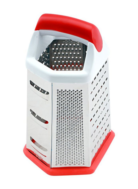 RoyalFord 72-inch Stainless Steel Grater, Silver/Red