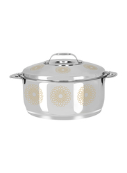 Royalford 6000ml Salwa Double Wall Stainless Steel Portable Hot Pot with Lids, RF9715, Silver