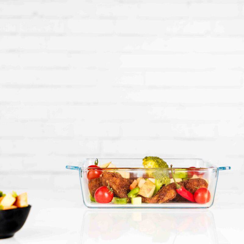

Royalford Square Glass Baking Dish with Handle, 1.5 Liters, RF10271, Clear