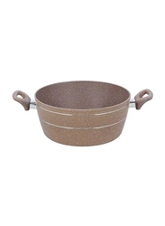 RoyalFord 24cm Granite Coated Smart Casserole with Glass Lid, RF9468, 39x25.5x12, Beige