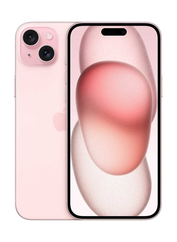 Apple iPhone 15 Plus 256GB Pink, Without FaceTime, 6GB RAM, 5G, Single SIM Smartphone, UAE Version