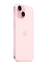 Apple iPhone 15 128GB Pink, Without FaceTime, 6GB RAM, 5G, Single SIM Smartphone, UAE Version