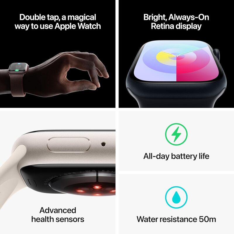 Apple Watch Series 9 ,45mm, Smartwatch Starlight