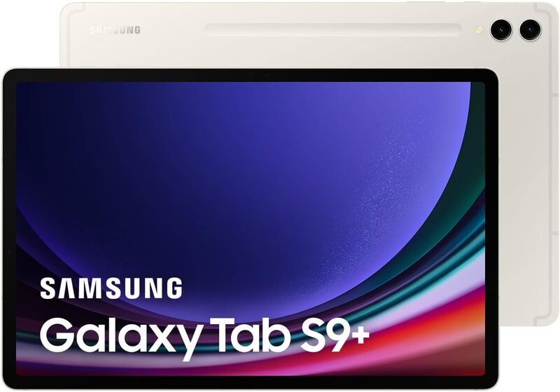 Samsung Galaxy Tab S9+ 5G, 12GB RAM, 256GB Storage MicroSD Slot, S Pen Included, Beige (UAE Version) X816