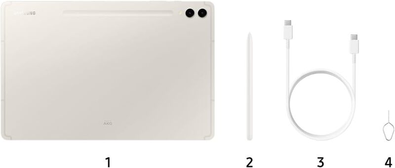 Samsung Galaxy Tab S9+ 5G, 12GB RAM, 256GB Storage MicroSD Slot, S Pen Included, Beige (UAE Version) X816
