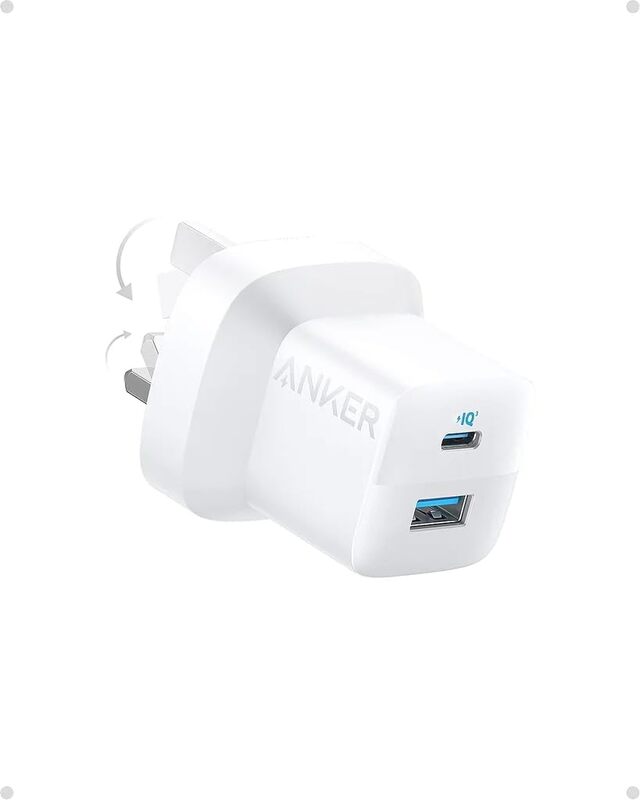 Anker 323 Charger with 33W USB C to Lightning Cable 1m - White