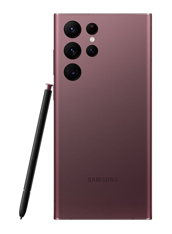 Samsung Galaxy S22 Ultra 256GB Burgundy, 8GB RAM, 5G, Dual Sim Smartphone, UAE Version