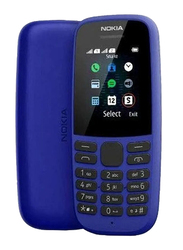 Nokia 105 4MB Blue, 4MB RAM, 2G, Dual Sim Normal Mobile Phone