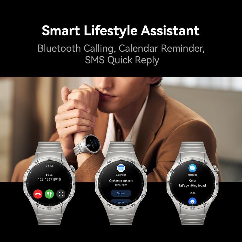 HUAWEI Watch GT4 46mm Smartwatch,  24/7 Health Monitoring, Brown,UAE VERSION