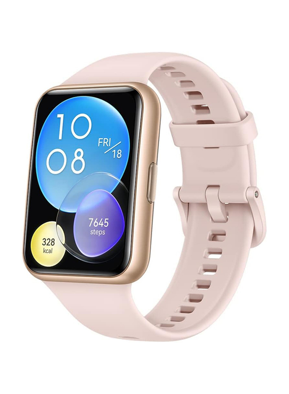 Huawei Watch Fit 2 Smartwatch, 1.74-inch Display, Bluetooth Calling, Up to 10 Days Battery Life, Quick-Workout Animations, Sakura Pink