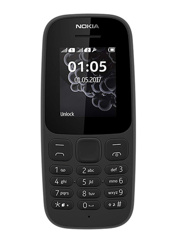 Nokia 105 8MB Black, 4MB RAM, 2G, Dual Sim Phone