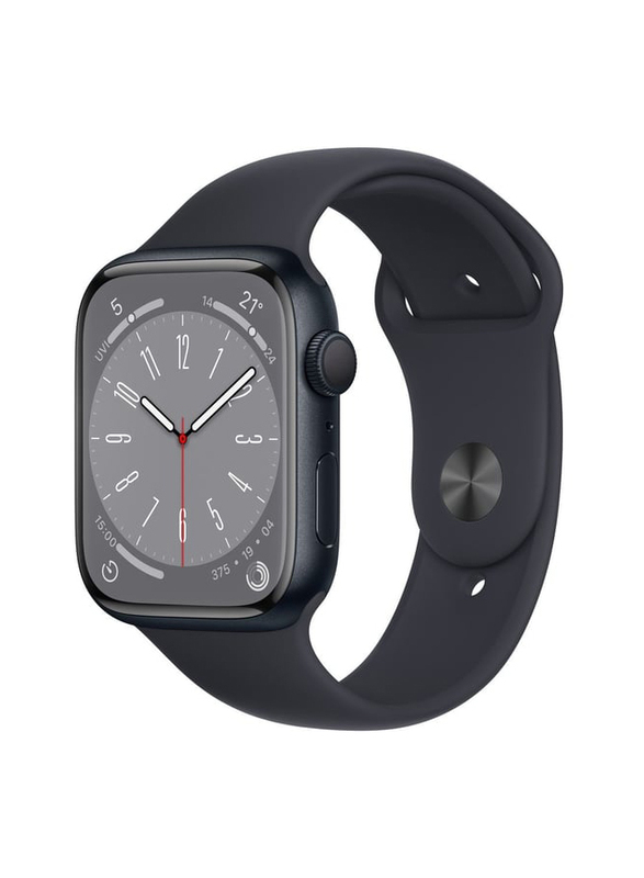 Apple Series 8 41mm Smartwatch, GPS, Midnight Aluminium Case with Midnight Sport Band
