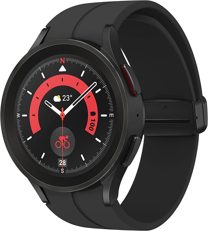 Samsung Galaxy Watch5 Pro Smart Watch, 45mm, Black Titanium (UAE Version)