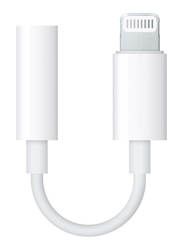 Apple 3.5mm Jack Adapter Cable, Lightning Male to 3.5 mm Jack for Apple Devices, MMX62ZM/A, White