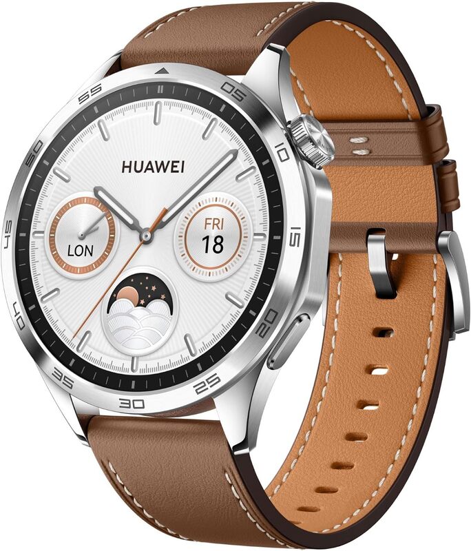 HUAWEI Watch GT4 46mm Smartwatch,  24/7 Health Monitoring, Brown,UAE VERSION