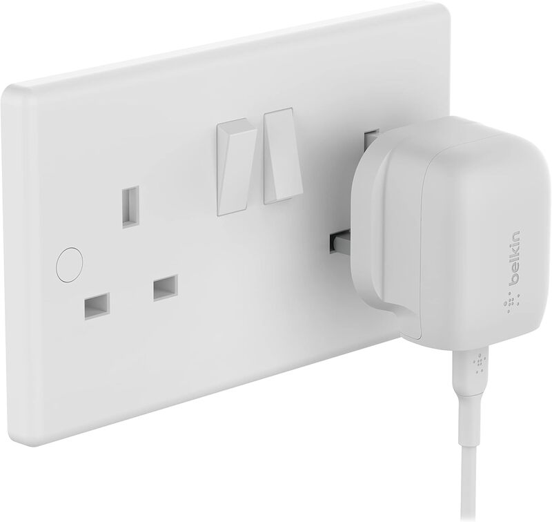 Belkin 20W USB Type C Power Delivery Fast Wall Charger with USB-C to Lightning Cable