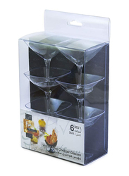 Fun 56ml 6-Piece Festive Verrine Crystal Mini-Cocktail Glass Cup Set, Clear