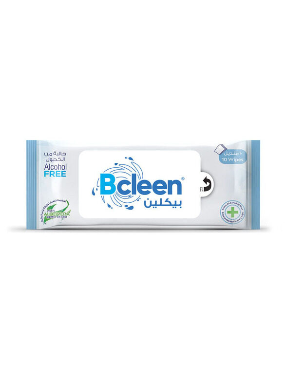 

Bcleen Antibacterial Alcohol Free Wet Wipes, 20 x 17cm, 10 Sheets