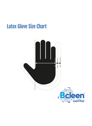 Bcleen Latex Non Powdered Disposable Gloves for Medical Examination, Small, 100 Pieces, White