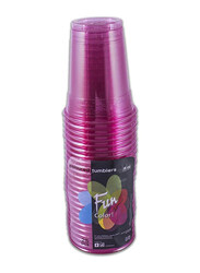 Fun 8oz 25-Piece Color Party Plastic Cup Set, Pink