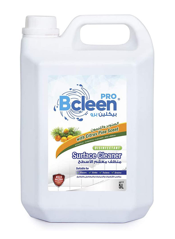 Bcleen Citrus Pine Multisurface Disinfectant Floor Cleaner Liquid, 5 Liters