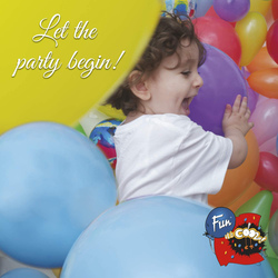 Fun Its Cool Printed Happy Birthday Balloon Set, 17 Pieces
