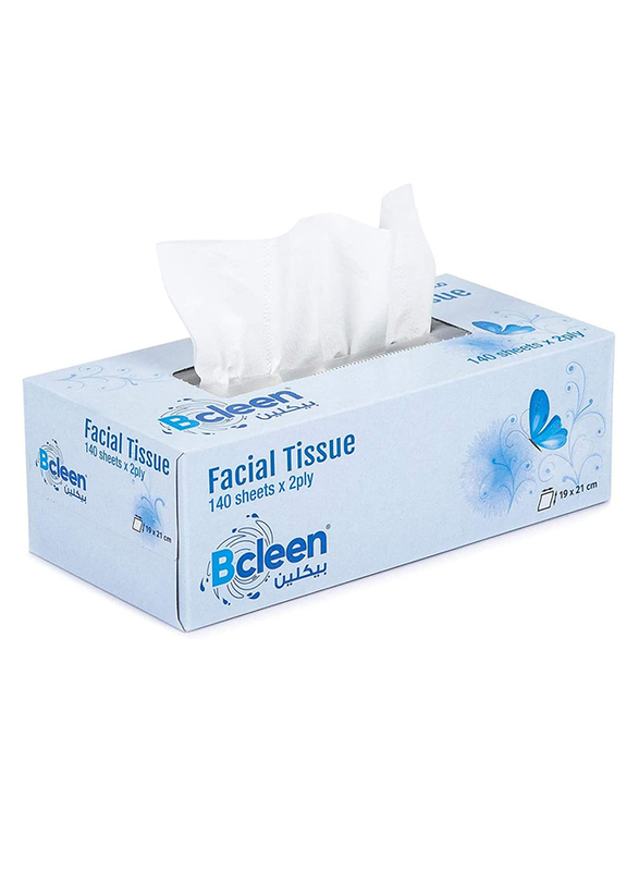 

Bcleen Premium 2-Ply Facial Tissue Paper, 140 Sheets