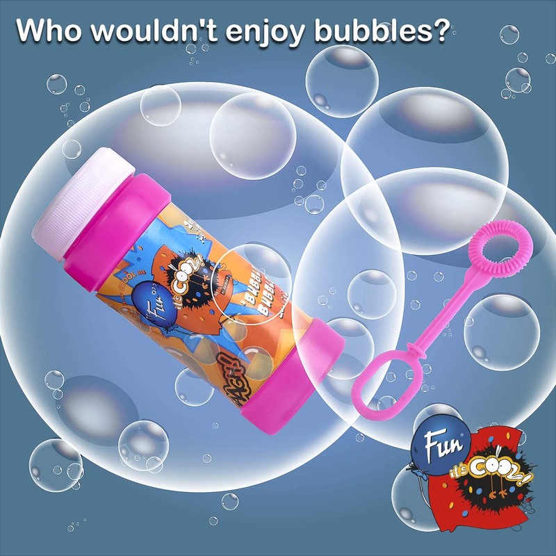 Fun Its Cool Party Bubbles Liquid Set, 4 Pieces x 60ml, Ages 3+, Pink