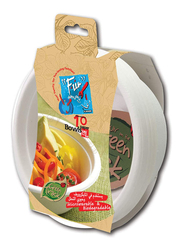 Fun 16oz 10-Piece Everyday Biodegradable Microwave Organic & Eco Friendly Moulded Fiber Bowl, White