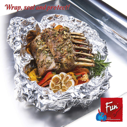 Fun Indispensable Aluminum Foil Roll for Food Wrap, 22.80meter x 30cm, 75 sq.Ft.