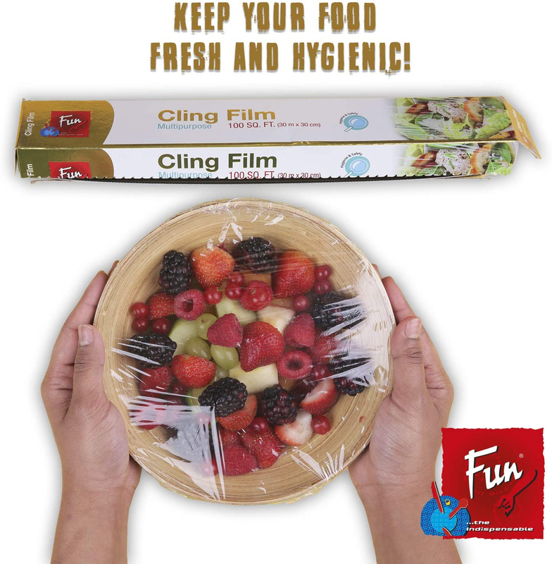 Fun Indispensable Cling Film Wraps, 1500sq.ft., Clear