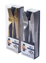 Fun 18-Piece Festive Premium Disposable Plastic Cutlery Set, Assorted Colour