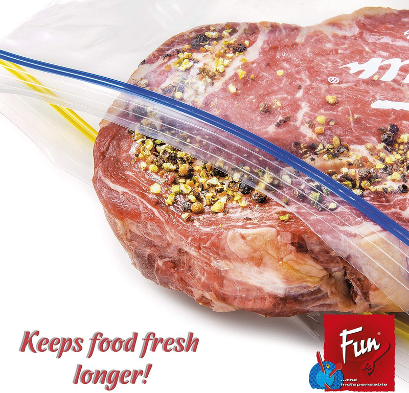 Fun Indispensable Biodegradable Freezer Bags with Ziplock, 30 x 40cm, Large, 15 Pieces