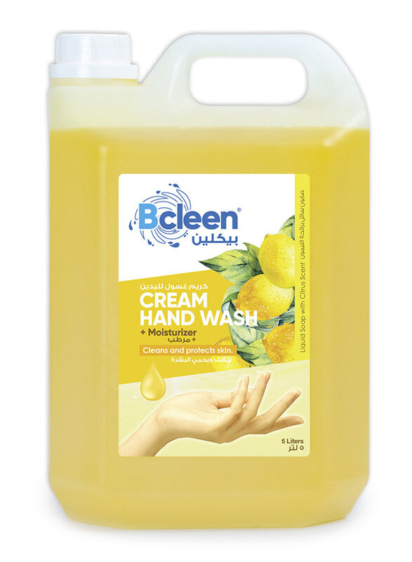 

Bcleen Liquid Refill with Moisturizing Citrus Scent Hand Wash Soap, 5 Liter