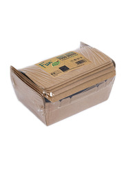Fun 6-Pieces Green Track Eco Friendly Disposable Kraft Paper Food Box Containers, 150x100x45mm, Brown