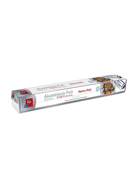 Fun Indispensable Aluminum Foil Roll for Food Wrap, 7.60meter x 45cm, 37.5 sq.Ft.
