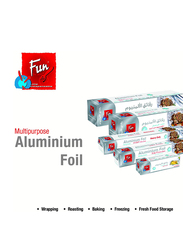 Fun Indispensable Aluminum Foil Roll for Food Wrap, 7.60meter x 30cm, 25 sq.Ft.