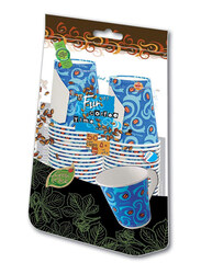 Fun 7oz 50-Piece Green Track Coffee Time Paper Disposable Cup with Handle, Blue