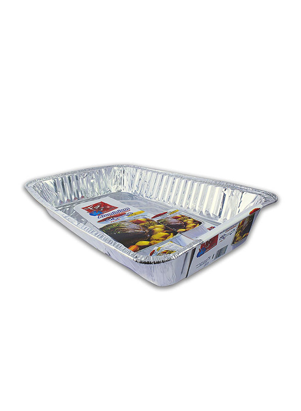 Fun Indispensable Aluminium Containers 6130cc without Lids, Silver