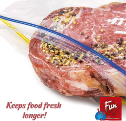 Fun Indispensable Biodegradable Freezer Bags with Ziplock, Medium, 20 Pieces