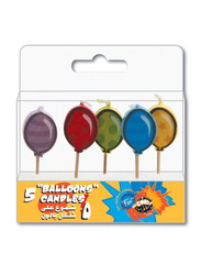 Fun Its Cool Balloons Birthday Candle Set, 5 Pieces, Multicolour