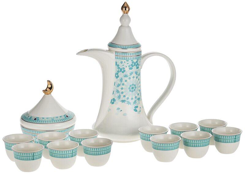 

Istekana 16-Pieces Arabic Coffee Set with Dallah & Date Bowl, Assorted